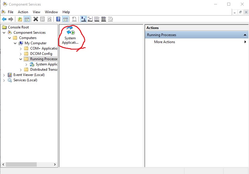 Did I mess something up by clicking icons in Component Services ...