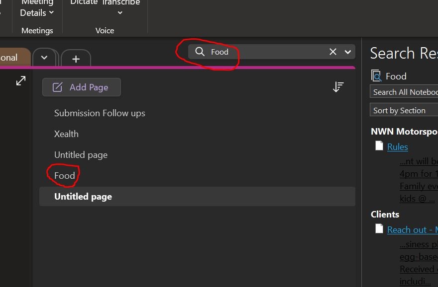 Onenote not highlighting pinned searches - Microsoft Q&A