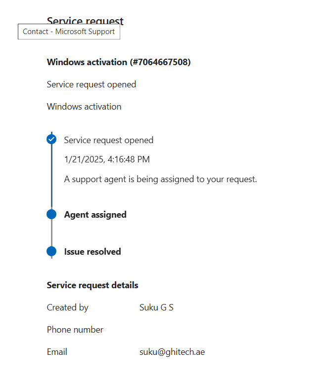 I raised a call back request still no reply from support - Microsoft Q&A