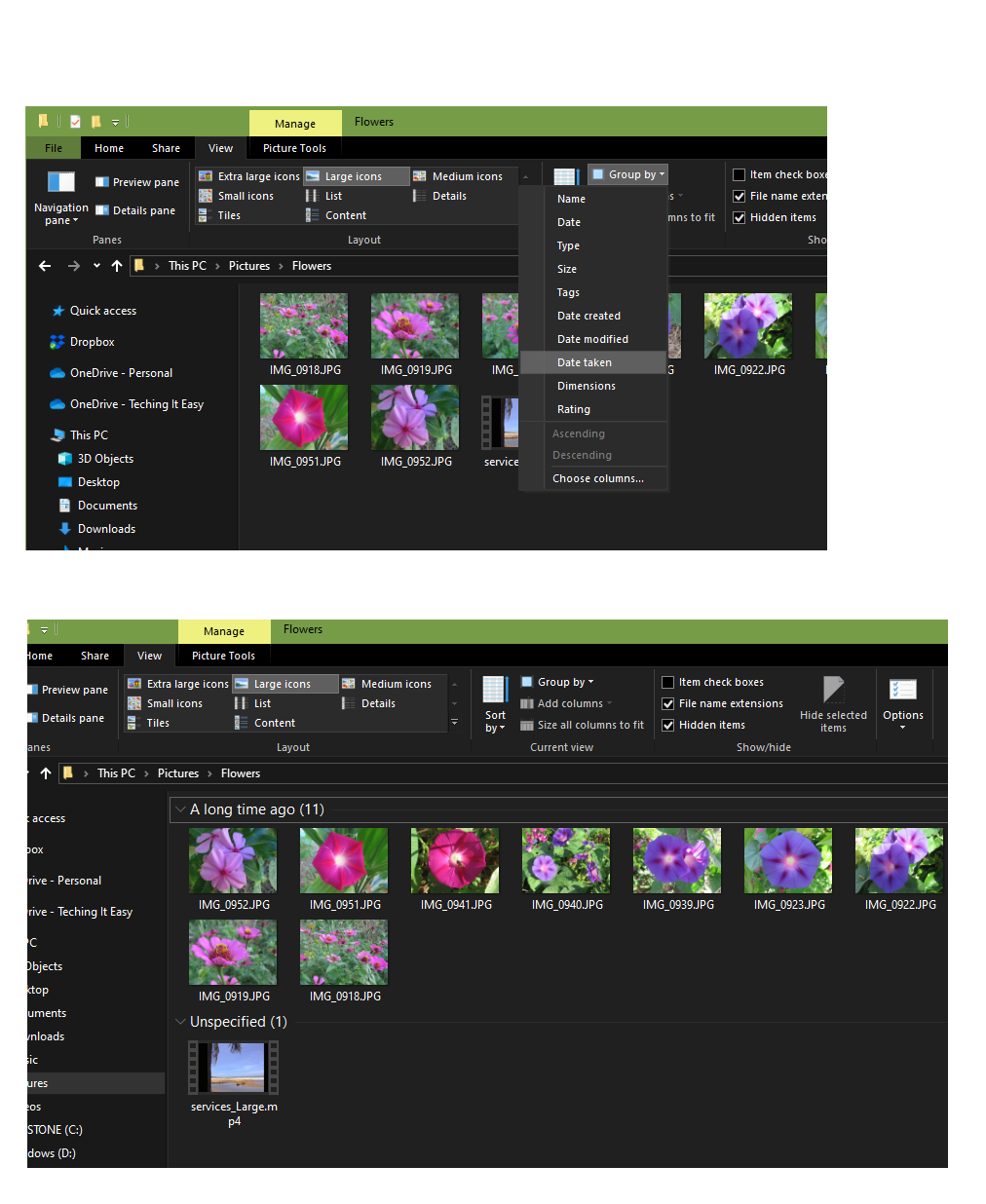 Windows 10 Library Grouping Labels - Microsoft Q&A