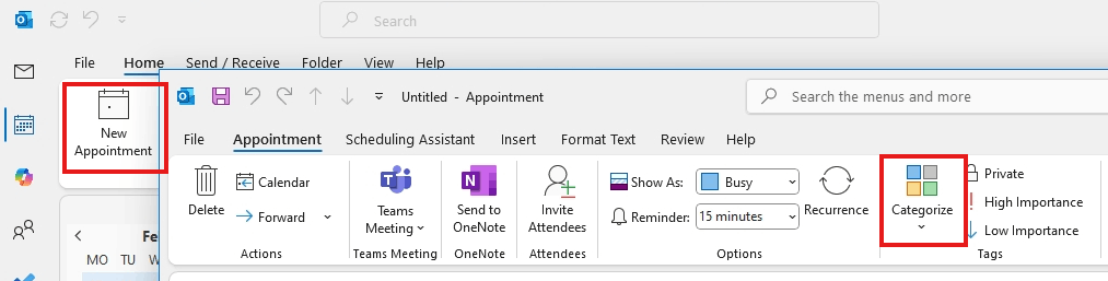 Color categories missing on ribbon for Outlook Classic 365, all ...