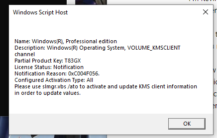 Windows Activation Error - Microsoft Q&A