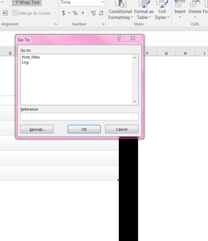 How to get the Go To pop up to stop showing up in all my workbooks ...