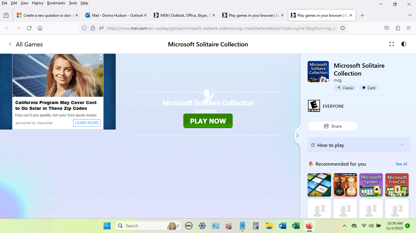 Microsoft Solitaire Collection not working. - Microsoft Q&A