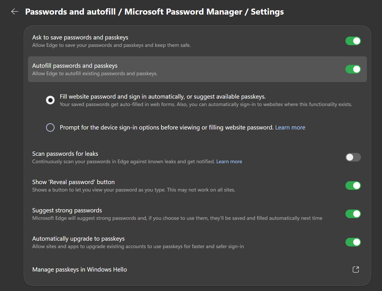 How to save my passkeys to Microsoft Password Manager through the built ...