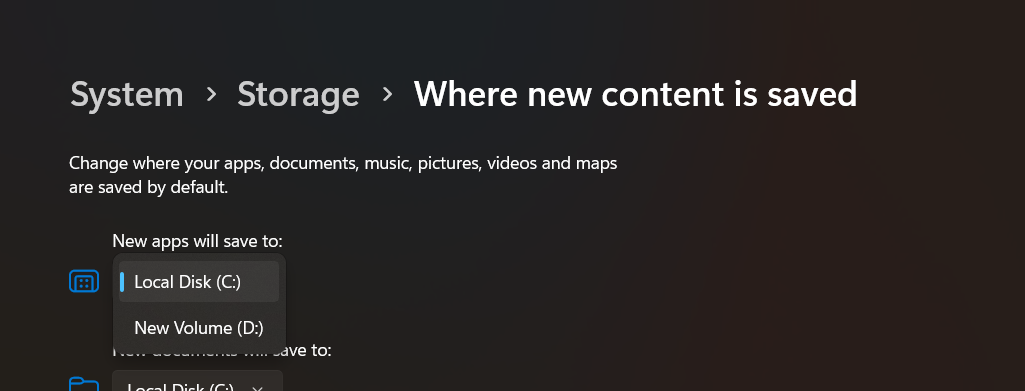 why is options for save locations grayed out? - Microsoft Q&A