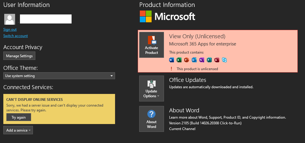 Microsoft Office not Activating on Home Computer - Microsoft Q&A