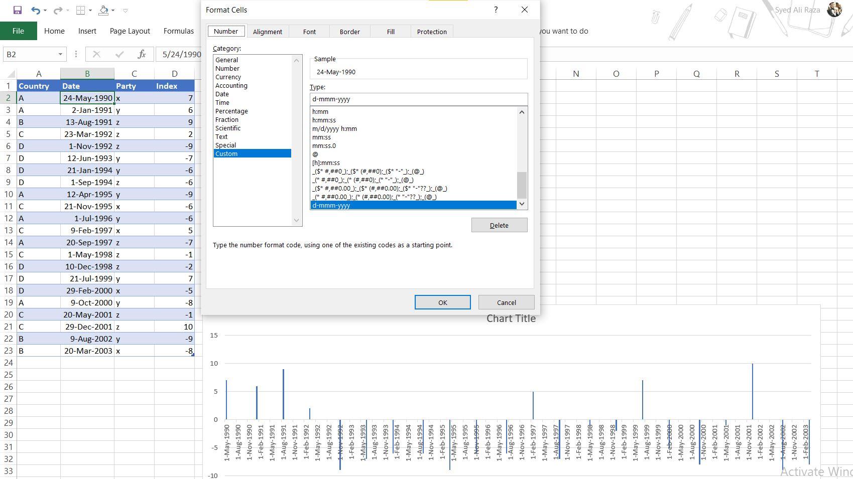 Dates in table are not converted correctly to scatter plot - Microsoft Q&A
