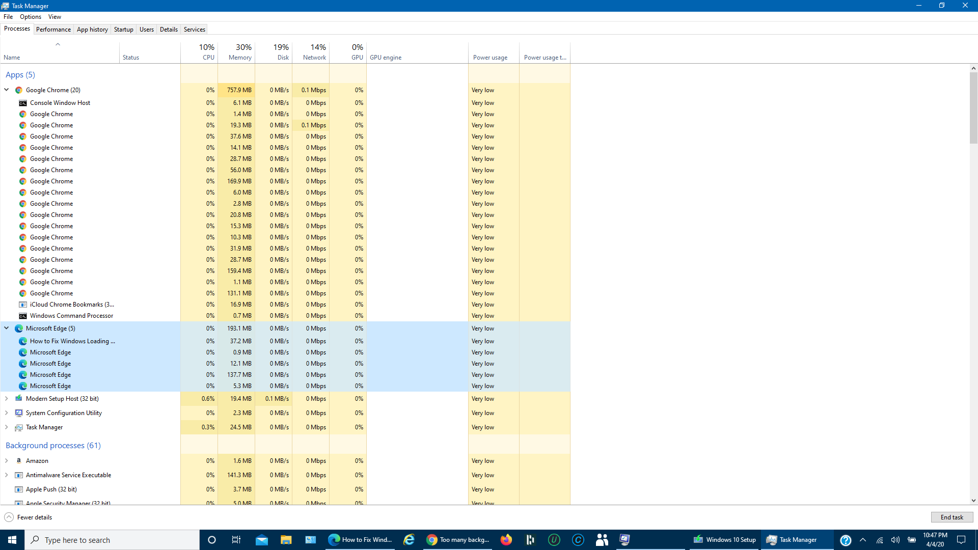 Browsers Running in the Backround - Microsoft Q&A