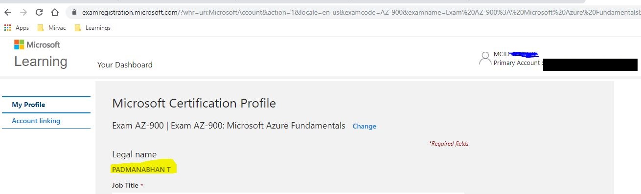 Change the legal name in the Microsoft Certification Profile ...