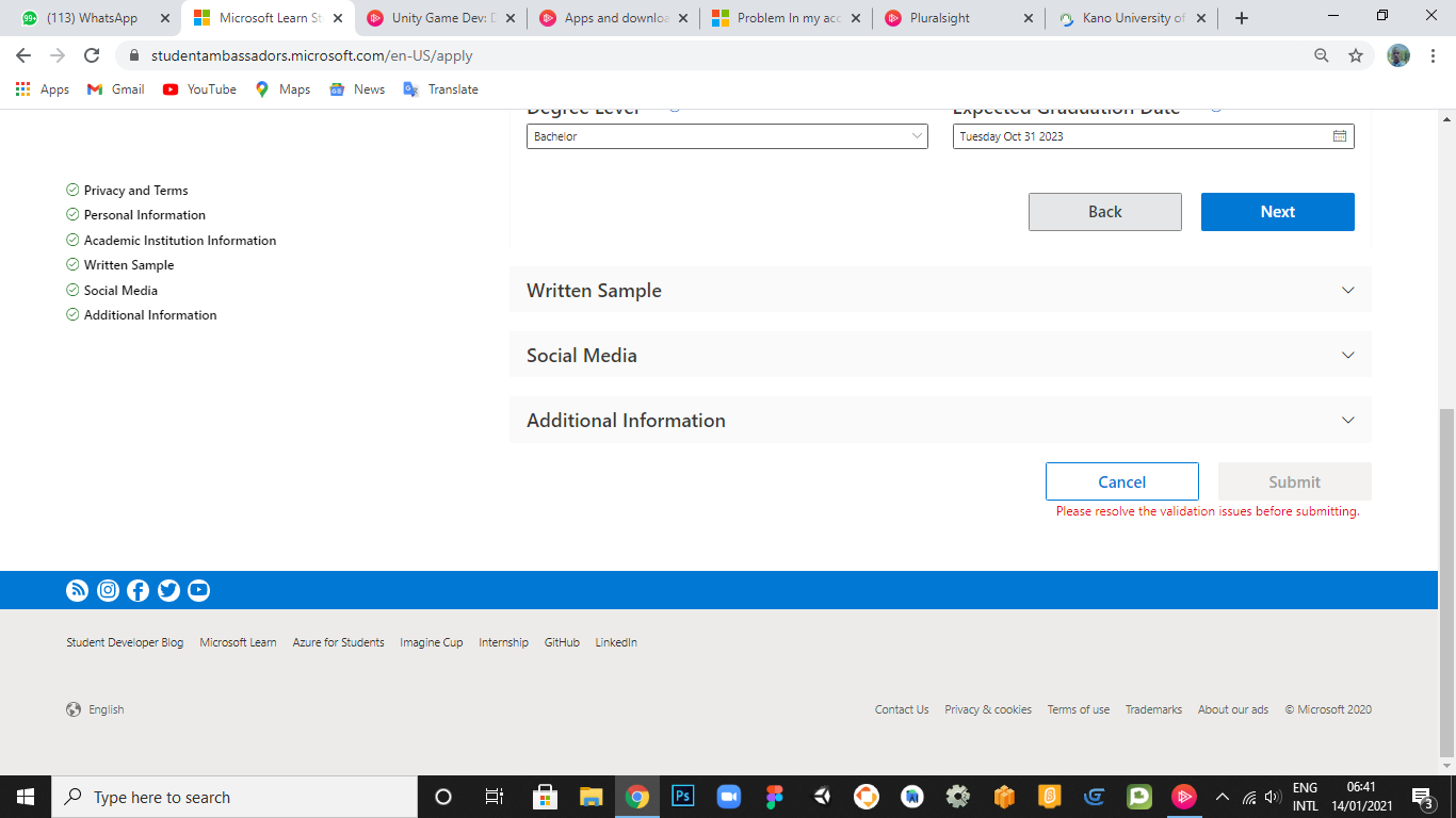 Problem In my account for Microsoft Student Ambassadors - Microsoft Q&A
