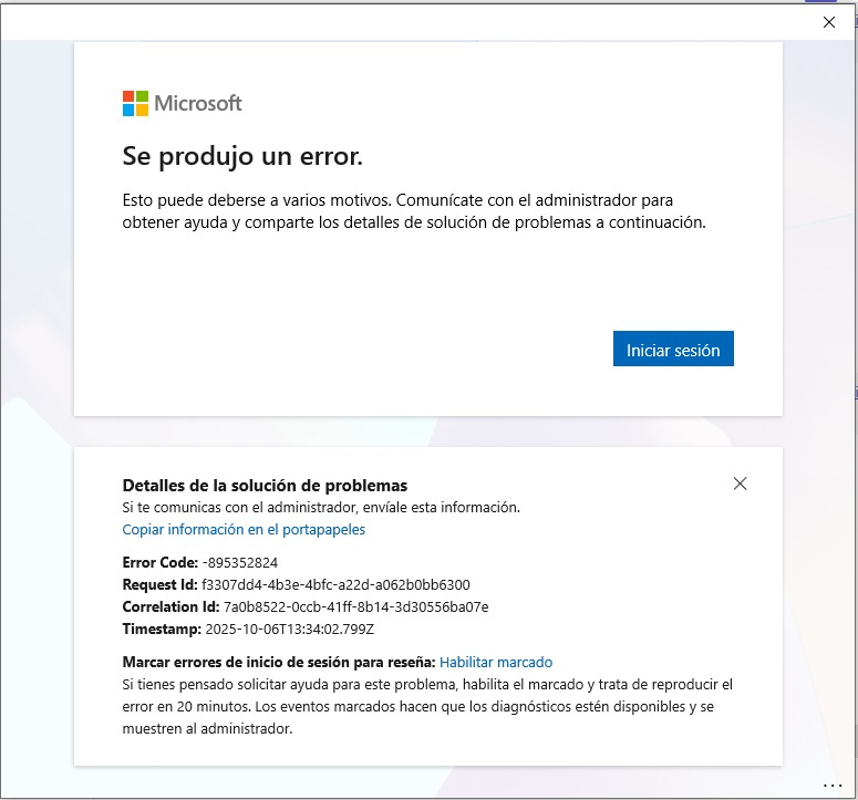 How to fix error code: -895352821 - Microsoft Q&A