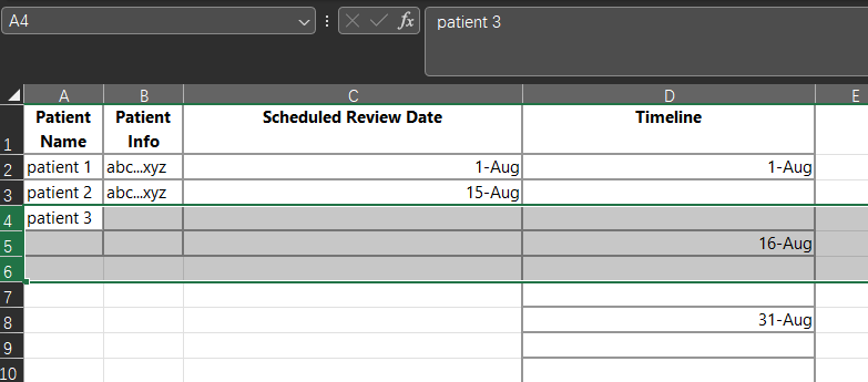 how to create a column not impacted by row deletion - Microsoft Q&A