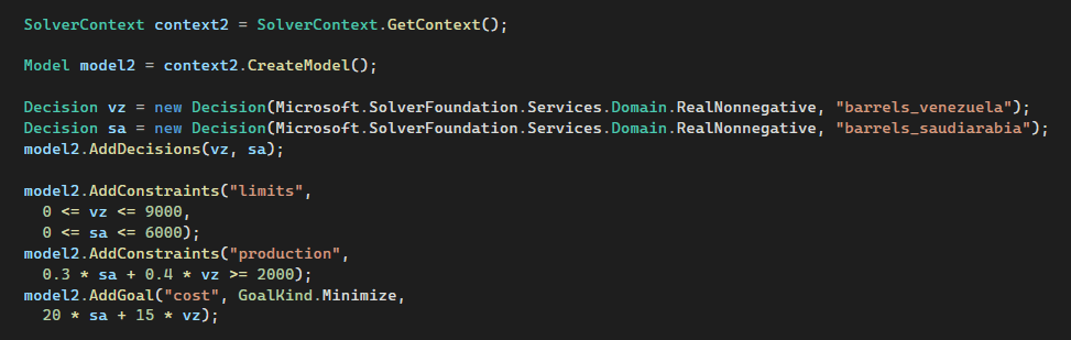Use microsoft solver foundation for solve stochastic problem (cost ...