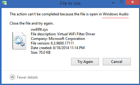 System files open in Windows Audio - Microsoft Q&A
