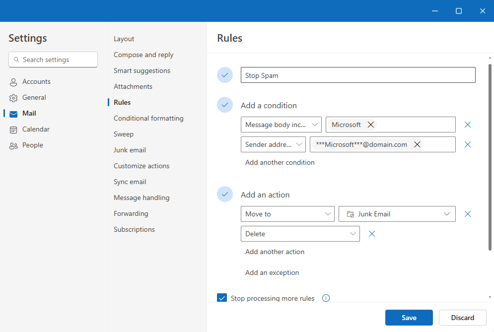 How can I stop spam from my email - Microsoft Q&A