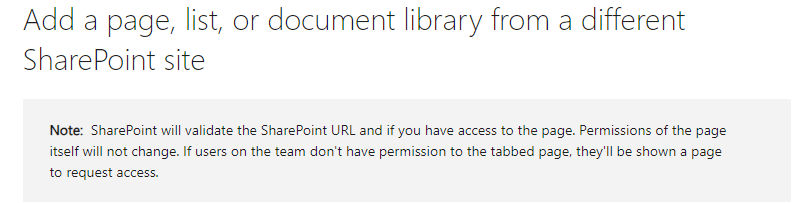 Adding a Sharepoint page to a private Teams Channel - Microsoft Q&A