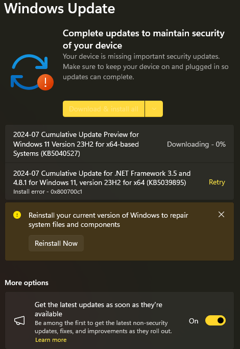 I Can T Update Windows 11 Always Finishes Installing Then Asks To