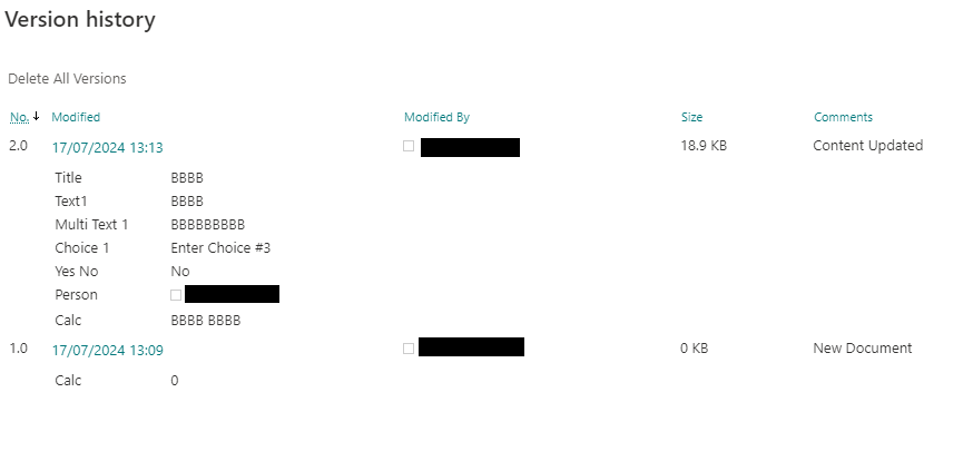 Document Version history being hidden when document moved from one SPO ...