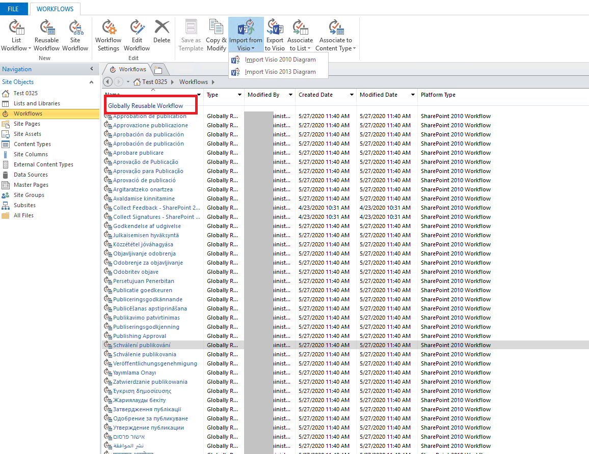 Export visio and Import 2013 visio is disabled in SharePoint desinger ...