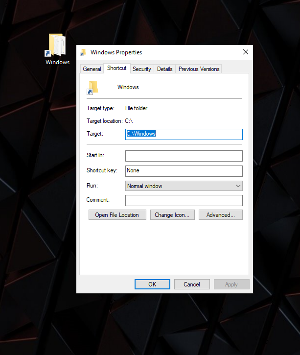 Problem with shortcut and folder - Microsoft Q&A
