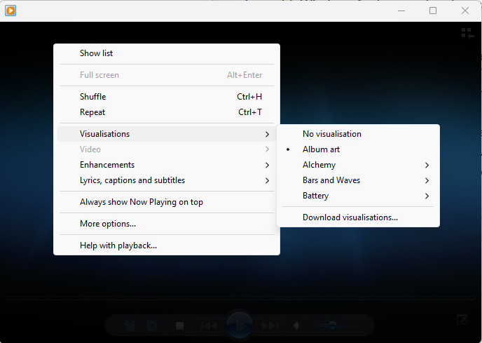 no Visualizations on windows 11 - Microsoft Q&A