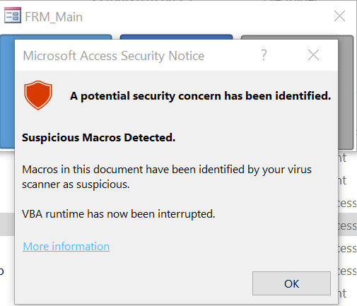 Suspicious Macros Detected - Microsoft Q&A