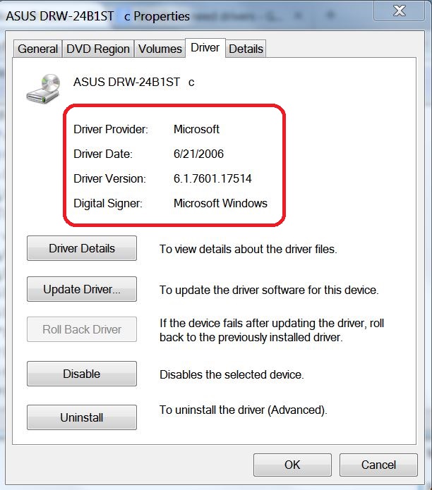 Windows 7 will not find driver for CD-RW Drive - Microsoft Q&A