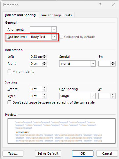 Table settings for layout - Microsoft Q&A