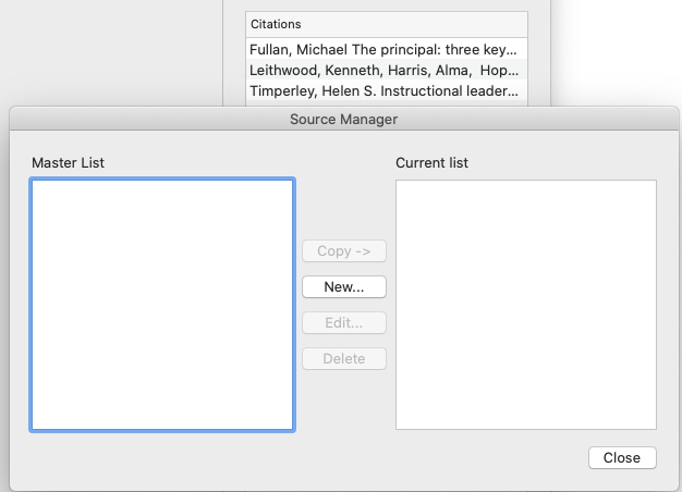 Citation source manager - Microsoft Q&A