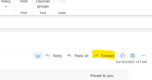 can you forward messages in the 