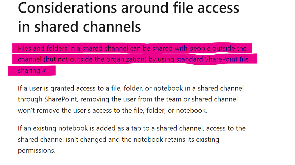 Share file externally from TEams shared channel - Microsoft Q&A