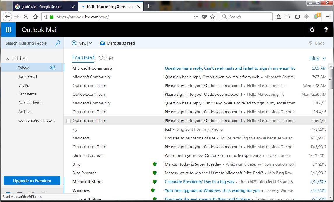 Can't send mails and failed to sign in my email from web - Microsoft Q&A