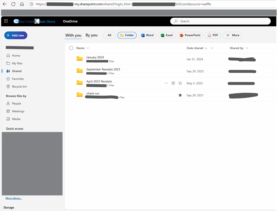 User's OneDrive 'Shared | With you' view keeps losing most of the files ...