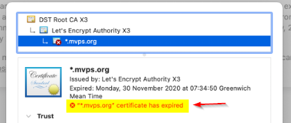 Invalid certificate - Microsoft Q&A