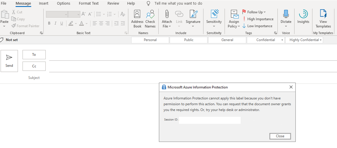 Azure Information Protection runs on one machine and not another ...