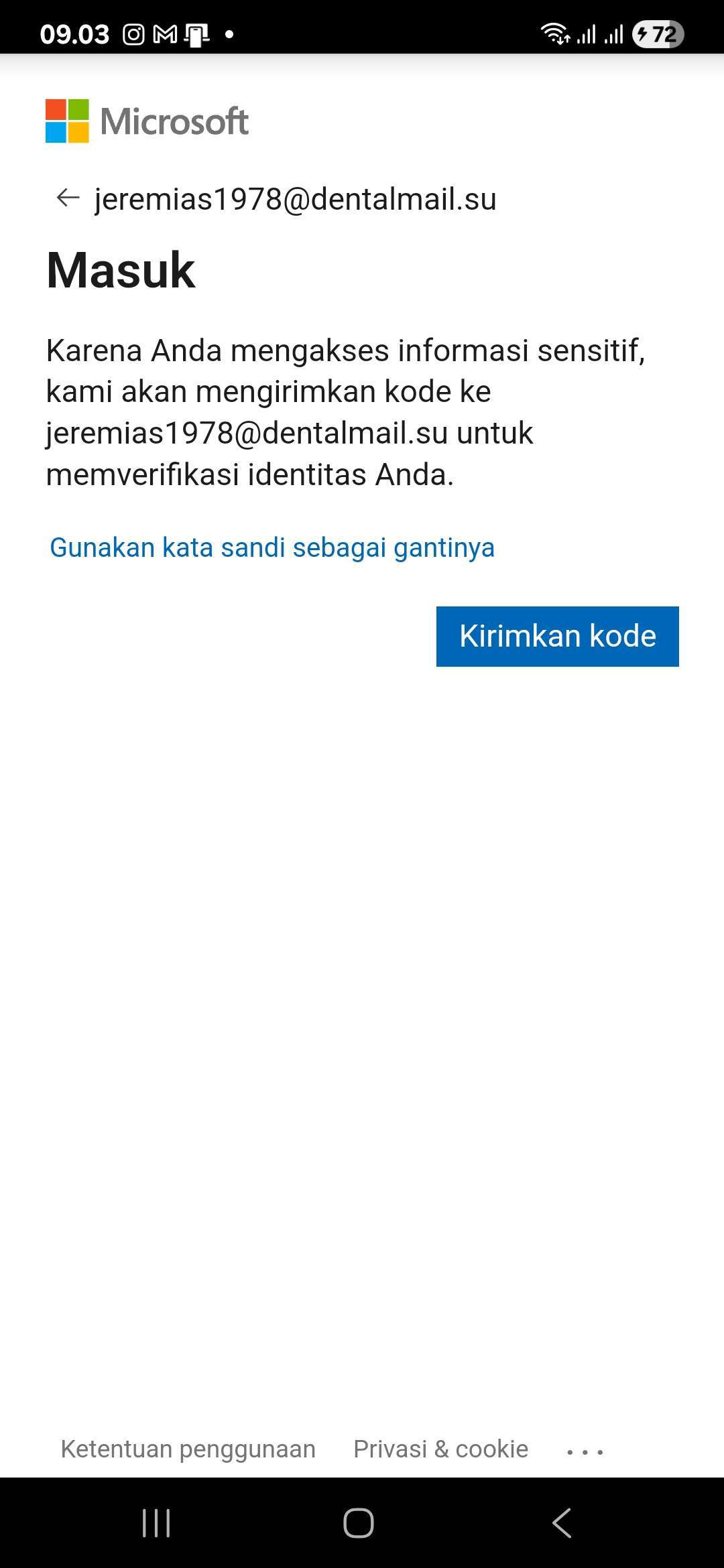 microsoft account email changed