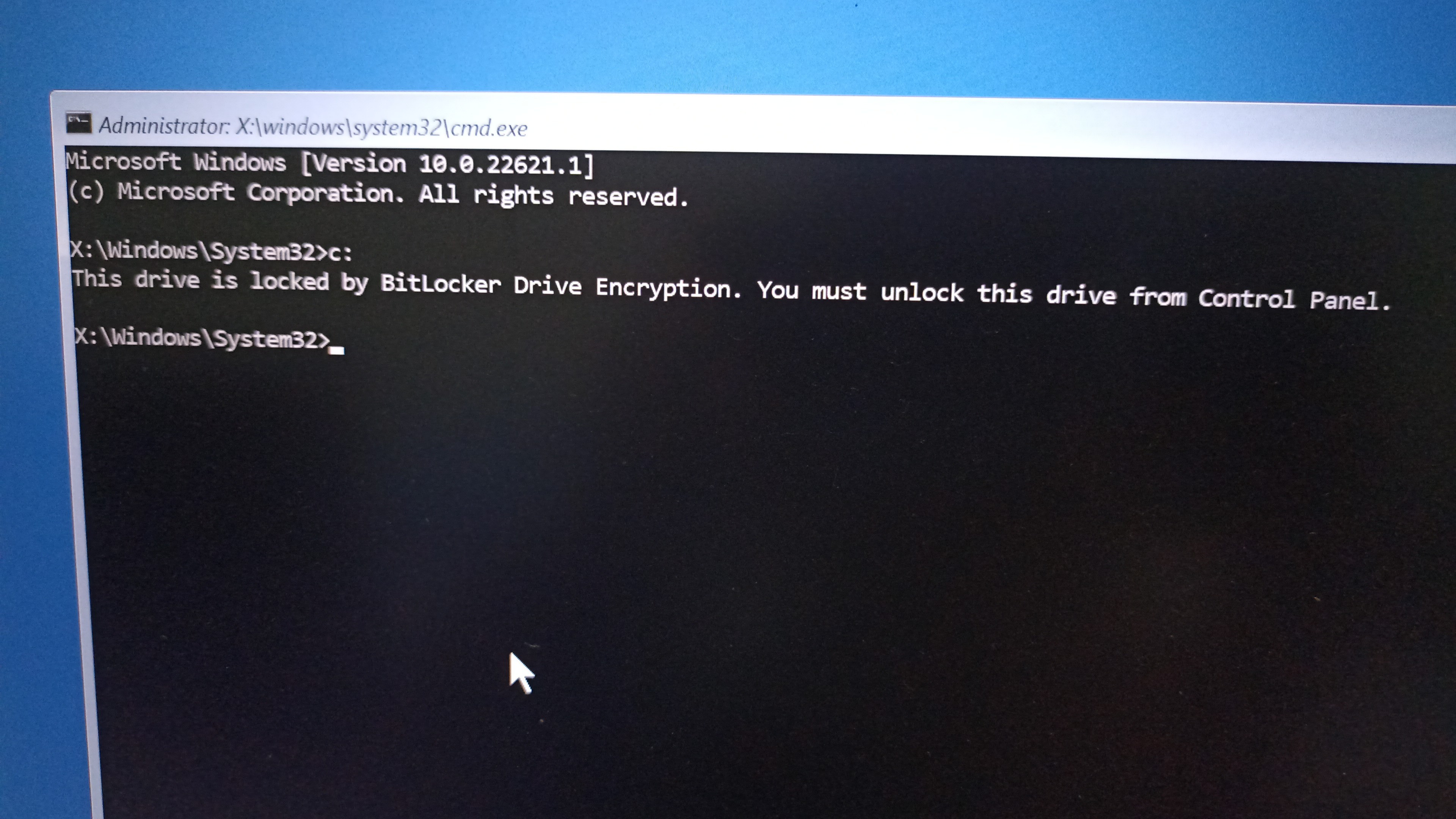 Bitlocker issue - Microsoft Q&A