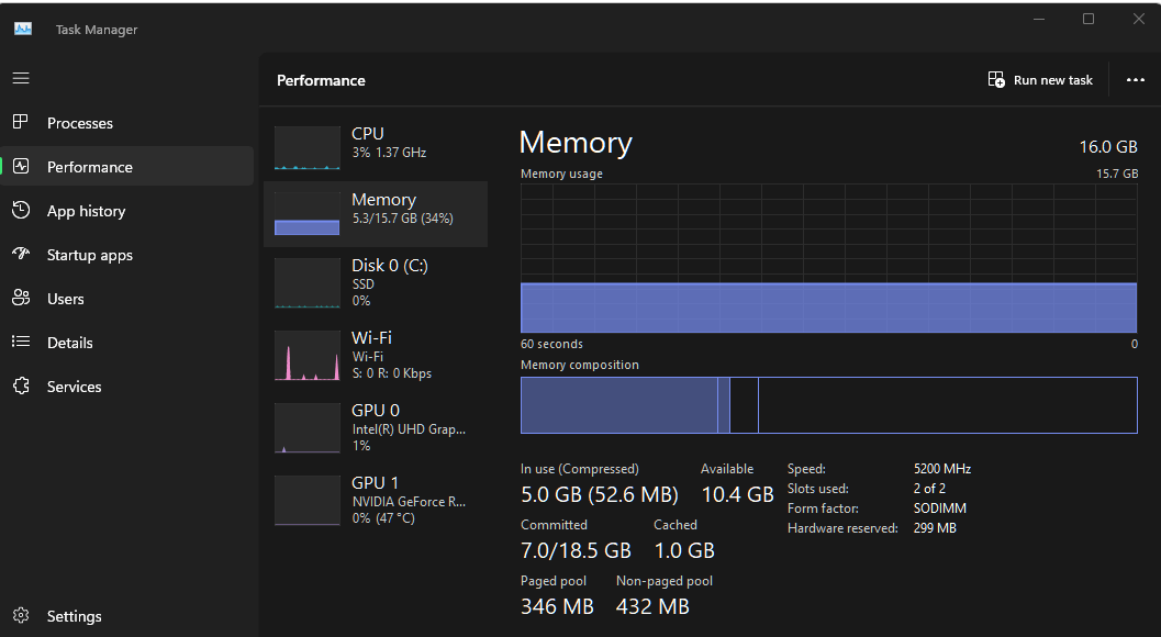 insanely high memory usage - Microsoft Q&A