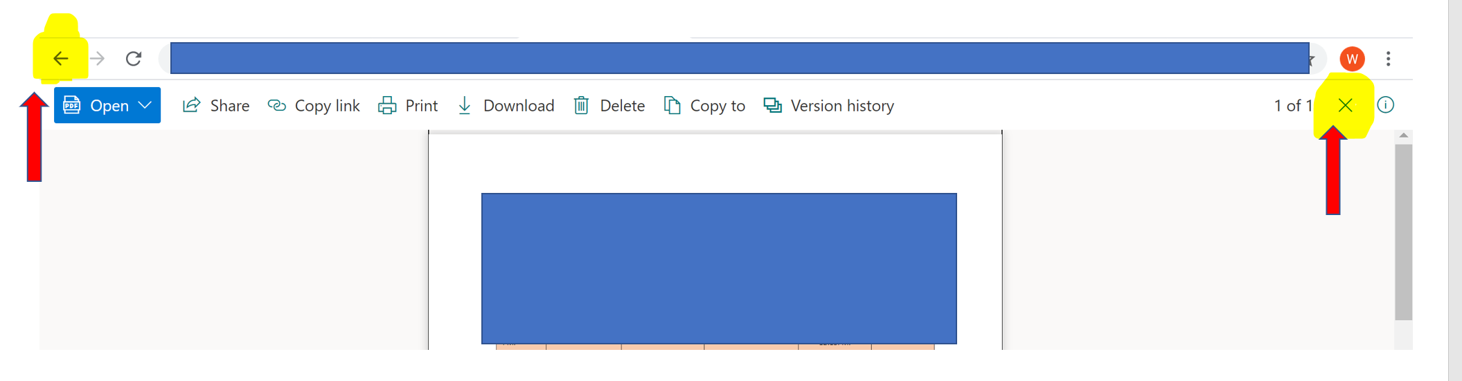 Using X to close linked documents in sharepoint returns to documents ...