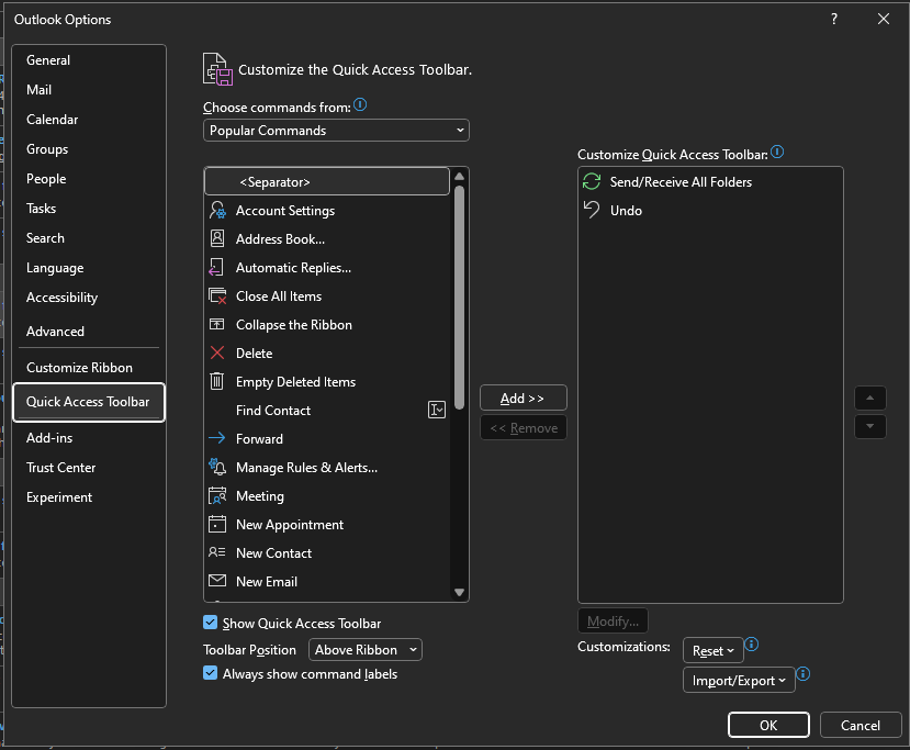 command bar - Microsoft Q&A