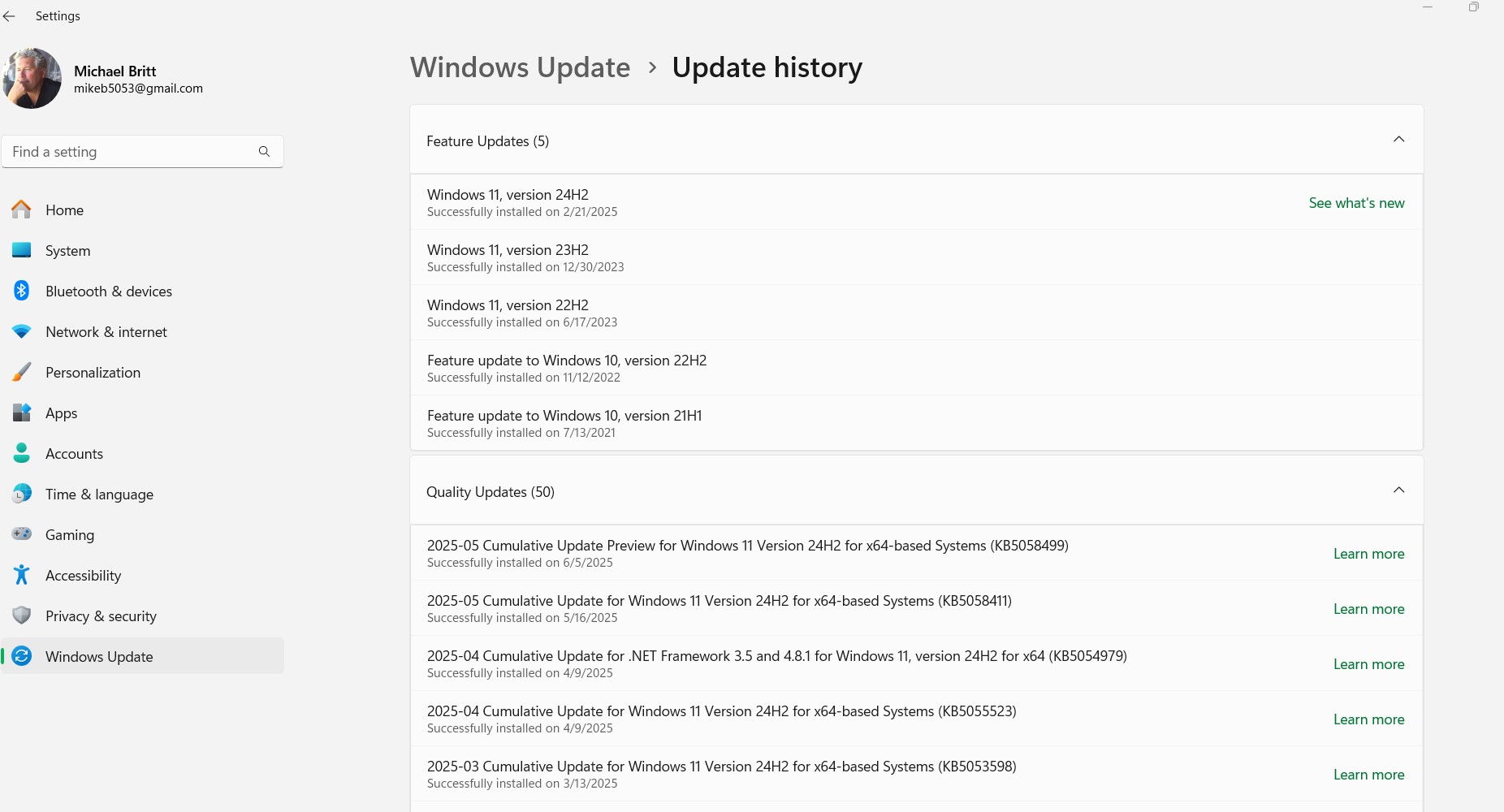 Update History