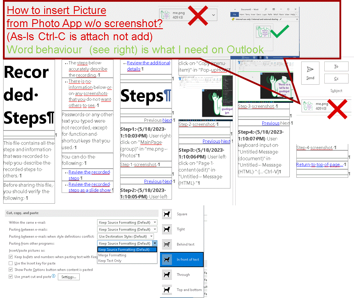 How to insert Picture from Photo App? my workaround is to screenshot ...