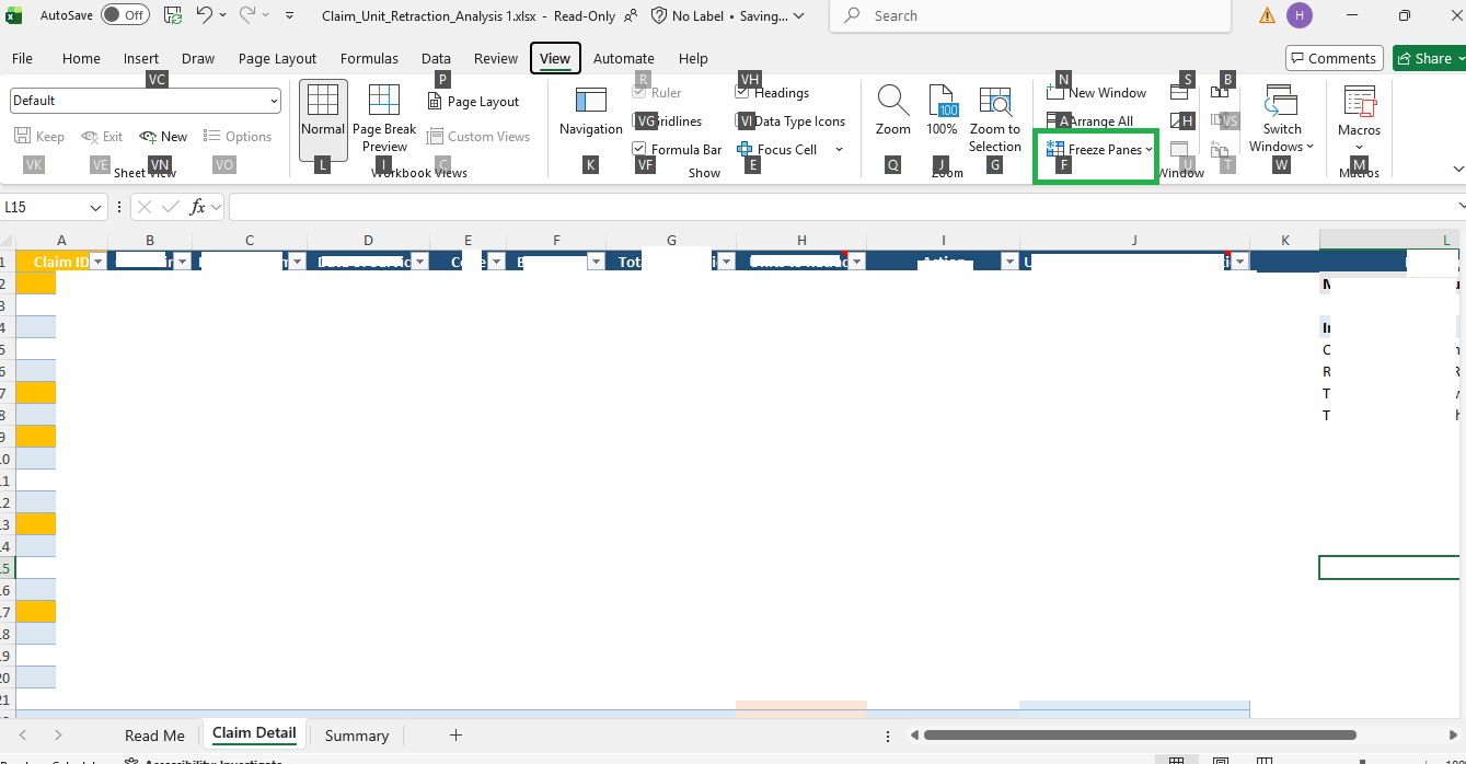 Excel shortcut key does not works - Microsoft Q&A