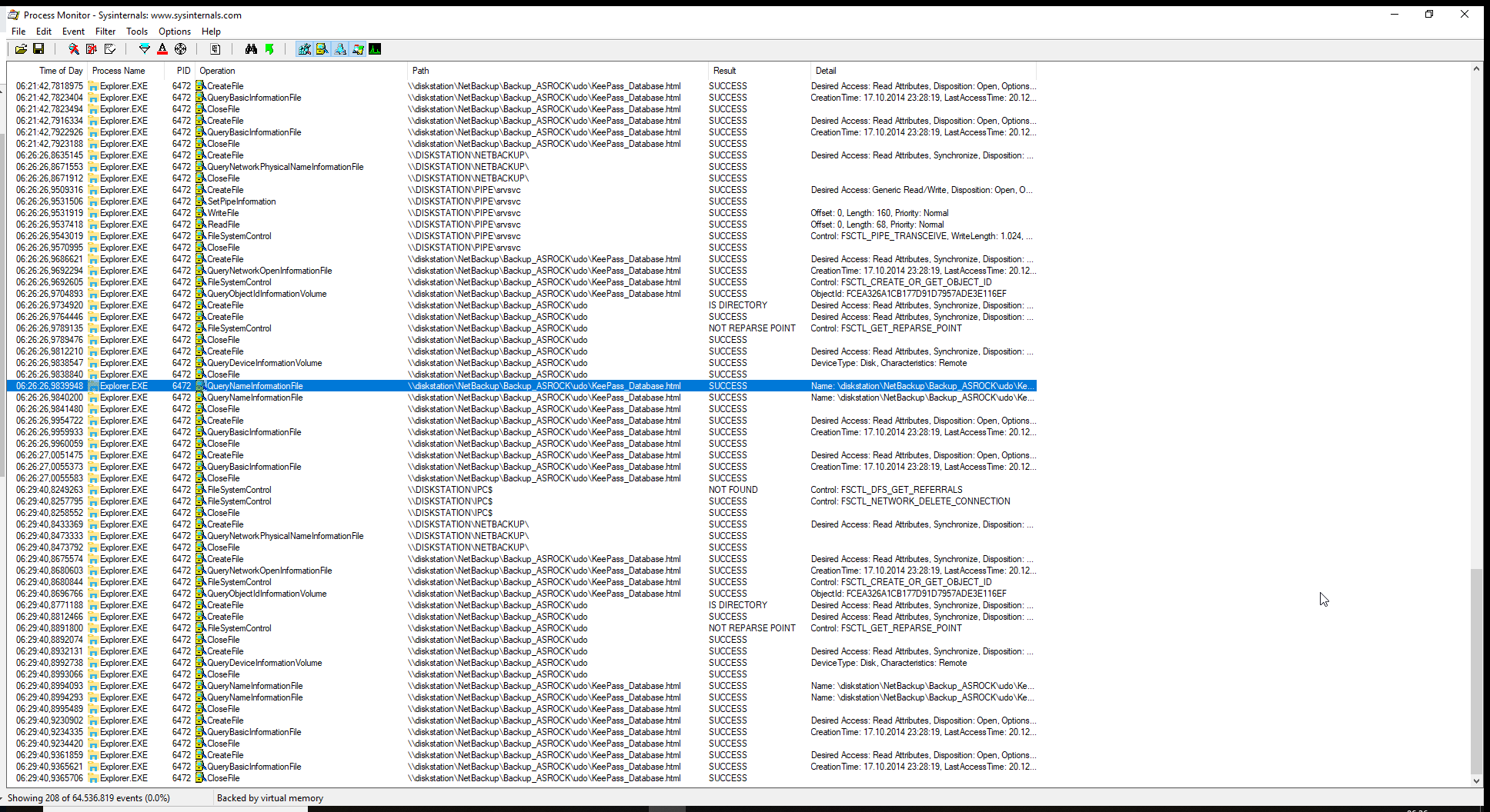explorer.exe keeps accessing specific file on network storage ...