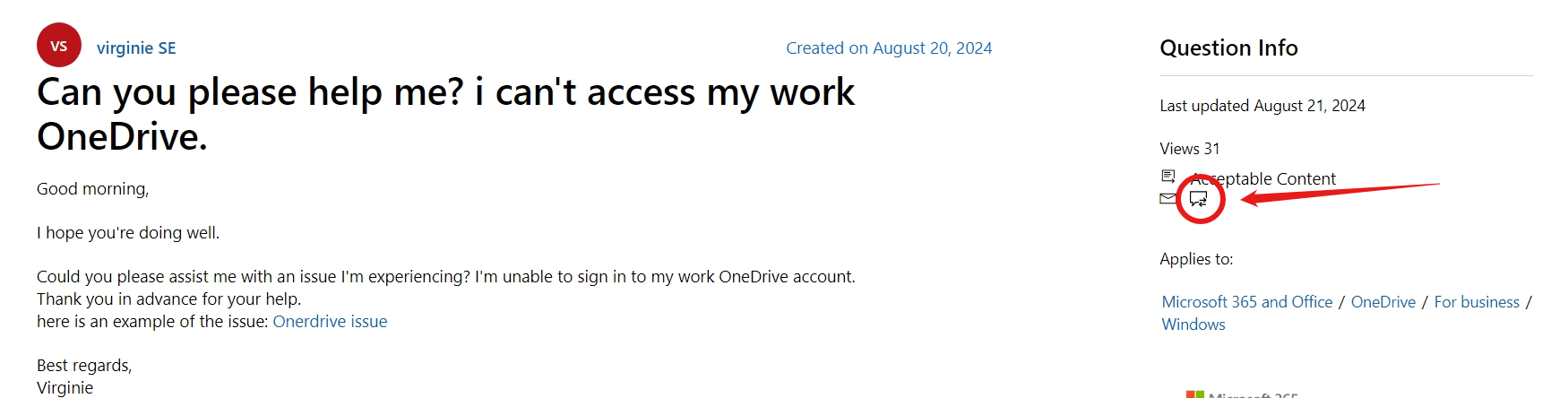 Can you please help me? i can't access my work OneDrive. - Microsoft Q&A