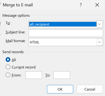 how to formal excel for mail merge to be sent to 2 recipients in 1 ...