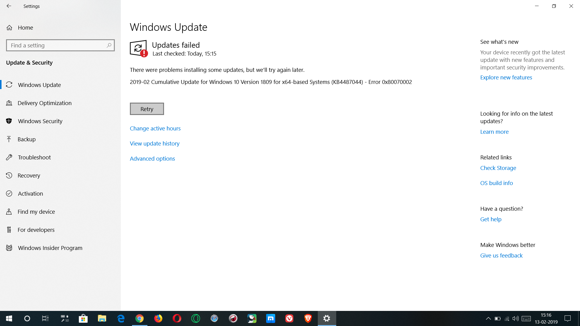 Windows Update Error -0x80070002 - Microsoft Q&A