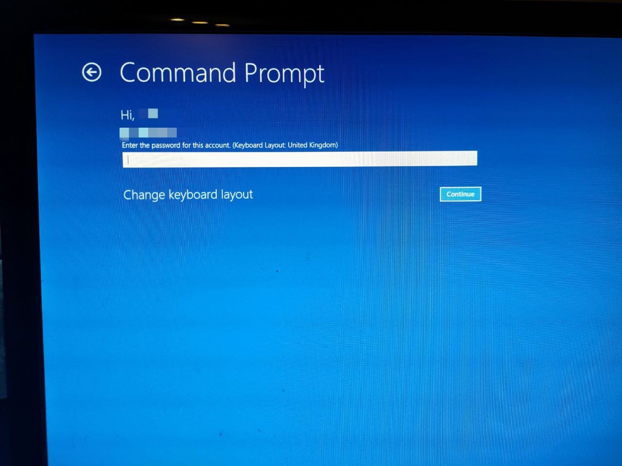 Password not working in System Recovery Options - Microsoft Q&A