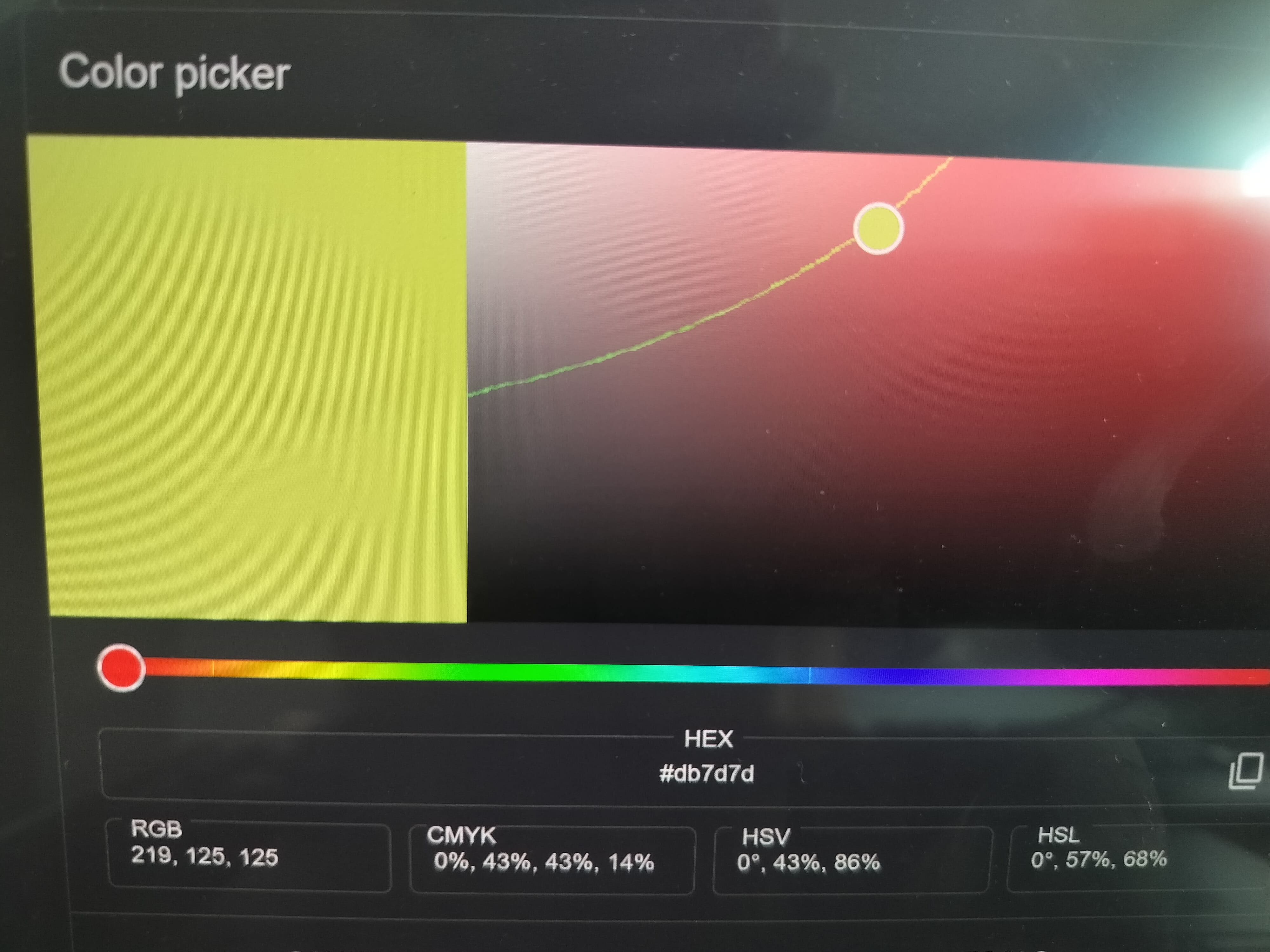 color picker miscolored